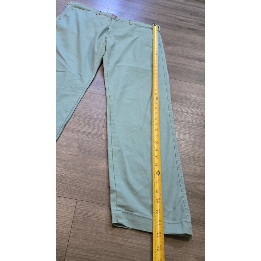 Levis XX Chino Pants Men 38X32 Mint Green Standard Taper Casual Red Tab Stretch - Picture 13 of 14